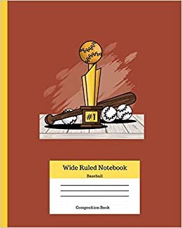 indir Wide Ruled Notebook Baseball Composition Book: Sports Fans Novelty Gifts for Adults and Kids. 8&quot; x 10&quot; 120 Pages. Volume 9