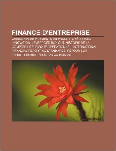 Finance D'Entreprise: Cessation de Paiements En France, Oseo, Oseo Innovation, Leveraged Buy-Out, Histoire de La Comptabilite