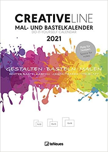 Mal- und Bastelkalender 2021 - Kreativ-Kalender - DIY-Kalender - Kalender-zum-basteln - 21x29,7 - mit Platz für Notizen