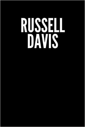 Russell Davis Blank Lined Journal Notebook custom gift: minimalistic Cover design, 6 x 9 inches, 100 pages, white Paper (Black and white, Ruled)