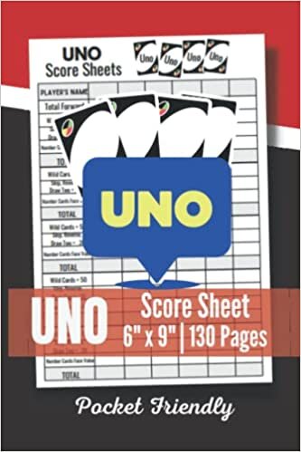 indir Uno Score Sheets: 130 Score Pages | Uno Card Game | Uno Score Pad | 6&quot; x 9&quot; Pocket Friendly