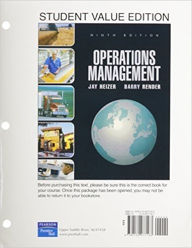 Operations Management, Student Value Edition