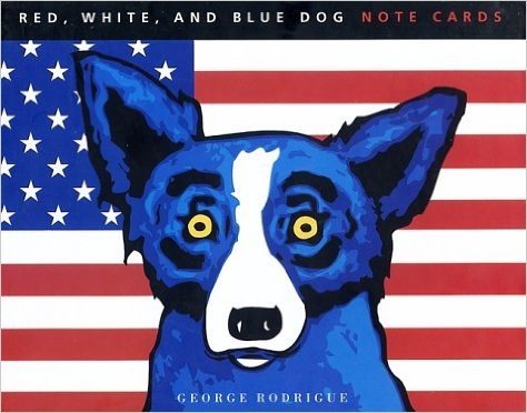 Red, White, and Blue Dog Note Cards