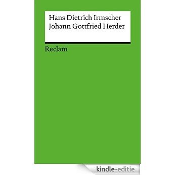 Johann Gottfried Herder (Reclams Universal-Bibliothek) (German Edition) [Print Replica] [Kindle-editie] beoordelingen