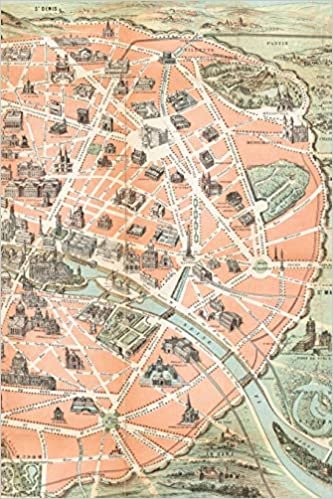 19th Century Map of Paris - A Poetose Notebook (50 pages/25 sheets) (Poetose Notebooks)