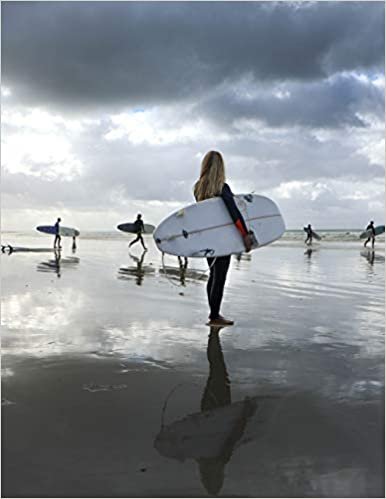 indir Notebook: surfer surfing surf wave hang ten surfers surfboard board ocean swim