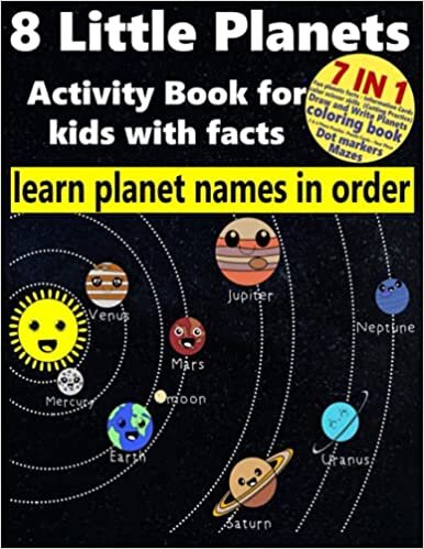 indir space coloring book for kids with facts, dot markers, cut and color scissor skills mazes activity coloring books for toddlers 2-4 years about solar ... planets 8 little planets coloring book cute