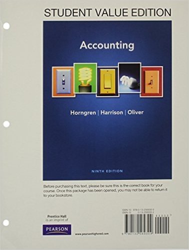 Accounting: Student Value Edition