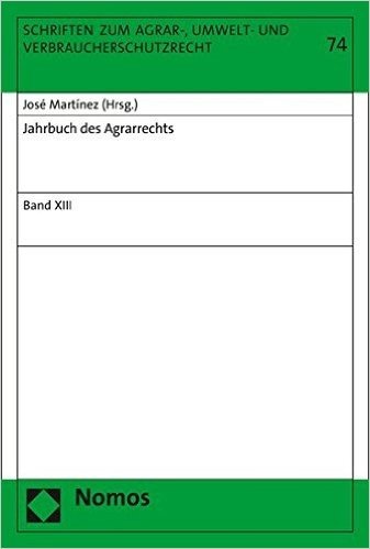 Jahrbuch Des Agrarrechts: Band XIII