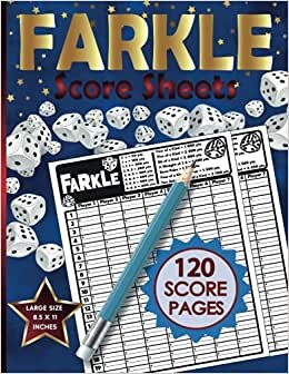 indir Farkle Score Sheets: Large Farkle Score Pages for Scorekeeping | Farkle Scorecards | Farkle Score Pads With Large Size 8.5 x 11 Inch