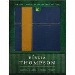 Bíblia Thompson - Capa Luxo Azul e Amarelo