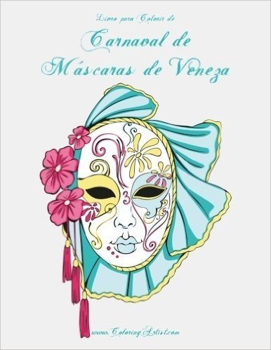 Livro Para Colorir de Carnaval de Mascaras de Veneza Para Adultos 1