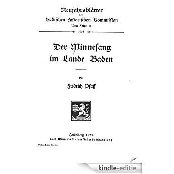 Der Minnesang im Lande Baden (German Edition) [Kindle-editie] beoordelingen