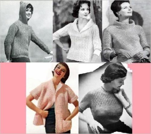 Padrões de tricô à moda vintage para Suéteres femininos