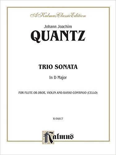 Trio Sonata in D Major: Flute (Oboe), Violin, & Basso Continuo (Score & Parts), Score & Parts