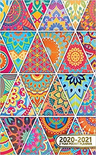 indir 2020-2021 2 Year Pocket Planner: Pretty Two-Year Monthly Pocket Planner and Organizer | 2 Year (24 Months) Agenda with Phone Book, Password Log &amp; Notebook | Trendy Arabic &amp; Geometric Print
