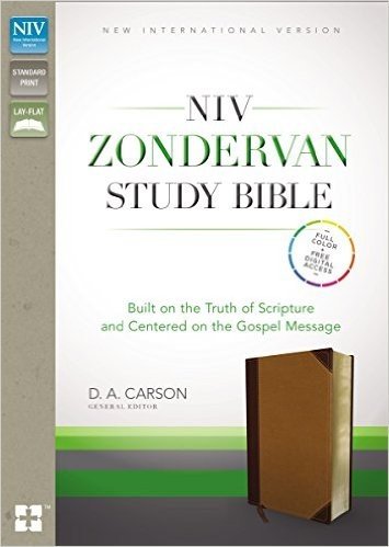 NIV, Zondervan Study Bible, Imitation Leather, Tan/Brown, Indexed: Built on the Truth of Scripture and Centered on the Gospel Message