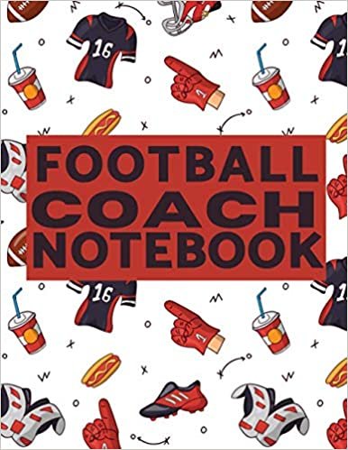indir Football Coach Notebook: 140 Page Ultimate Coaching Notebook with Field Diagrams, Log Book for Drawing Up Plays and Creating Drills