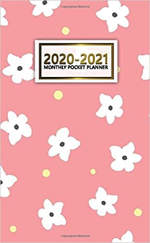 indir 2020-2021 Monthly Pocket Planner: 2 Year Pocket Monthly Organizer &amp; Calendar | Two-Year (24 months) Agenda With Phone Book, Password Log and Notebook | Cute Pink &amp; Floral Print For Girls