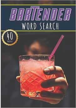 indir Bartender Word Search: Bartending Word Search Book | 40 Fun Puzzles With Words Scramble for Adults and Seniors | More than 300 Bartenders Words On ... Cocktails Recipes Vocabulary | Barman Gift