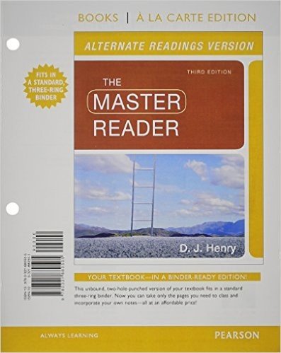 The Master Reader, Alternate Edition, Books a la Carte Plus Myreadinglab with Etext -- Access Card Package