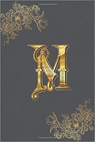 indir M: Gold Bejewled Letter M with Gold Leaves - Cute Initial Monogram Jeweled Letter M Minimalist Personalized Blank Lined Journal Dairy to Notes and ... Pages) (Travel Monogrammed Paperback Journal)