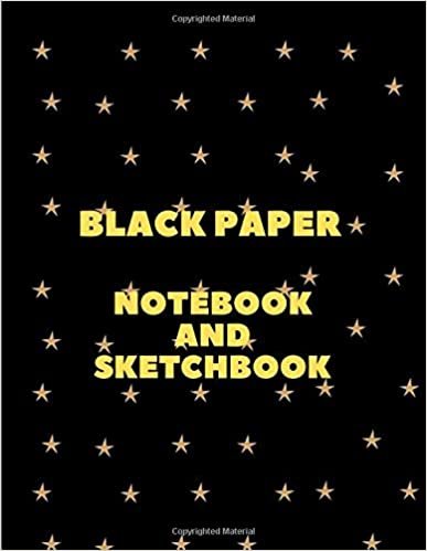 Black paper Notebook and Sketchbook: Black Paper Sketchbook and Notebook 8.5x11 with Lined for Gel Pens ( Design No 1 )