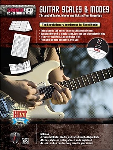Guitar Scales & Modes: 7 Essential Scales, Modes, and Licks at Your Fingertips, Poster / Folder / Triangular Display