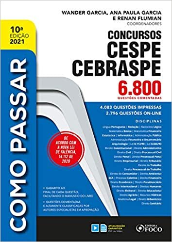 COMO PASSAR EM CONCURSOS CESPE / CEBRASPE - 6.800 QUESTÕES COMENTADAS: 10
