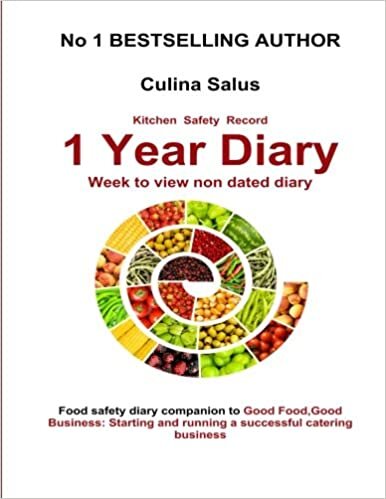 indir Kitchen Safety Record 1 Year Diary: Week to view food safety management diary