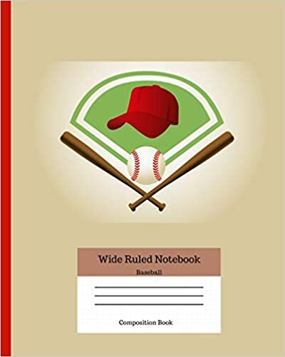 indir Wide Ruled Notebook Baseball Composition Book: Sports Fans Novelty Gifts for Adults and Kids. 8&quot; x 10&quot; 120 Pages. Volume 7