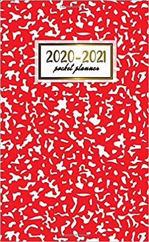 indir 2020-2021 Pocket Planner: 2 Year Pocket Monthly Organizer &amp; Calendar | Cute Two-Year (24 months) Agenda With Phone Book, Password Log and Notebook | Pretty Red &amp; White Print