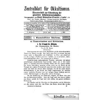 Zentralblatt für Okkultismus - 1908 (German Edition) [Kindle-editie]