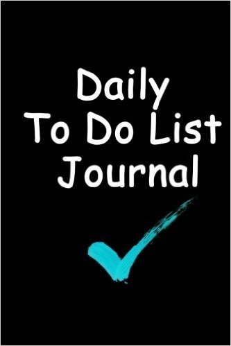 Daily to Do List Journal: Blue Check Mark Black Background, Daily to Do List Journal Planner Journal Book, 6 X 9, 102 Pages