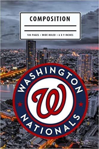 indir Composition: Washington Nationals Camping Trip Planner Notebook Wide Ruled at 6 x 9 Inches | Christmas, Thankgiving Gift Ideas | Baseball Notebook #23