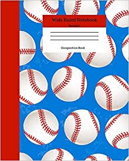 indir Wide Ruled Notebook Baseball Composition Book: Sports Fans Novelty Gifts for Adults and Kids. 8&quot; x 10&quot; 120 Pages. Volume 2