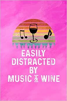 indir 30 Days Fitness Challenge - Womens Easily Distracted By Music Wine Retro Vintage Lover
