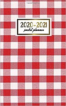 indir 2020-2021 Pocket Planner: 2 Year Pocket Monthly Organizer &amp; Calendar | Cute Two-Year (24 months) Agenda With Phone Book, Password Log and Notebook | Pretty Red &amp; White Checkered Print