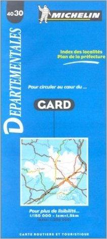 Michelin Gard Departemental Map