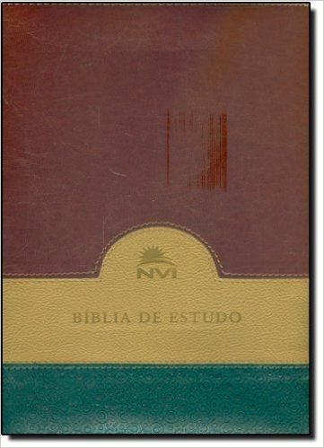 Bíblia de Estudo NVI. Verde, Bege e Vinho