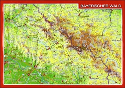 Reliefpostkarte Bayerischer Wald