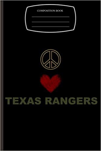 indir Texas Rangers: Peace Love Texas Rangers Notebook &amp; Journal | Fan Essential | Composition Notebook &amp; Logbook College Ruled 6x9 110 page Logbook
