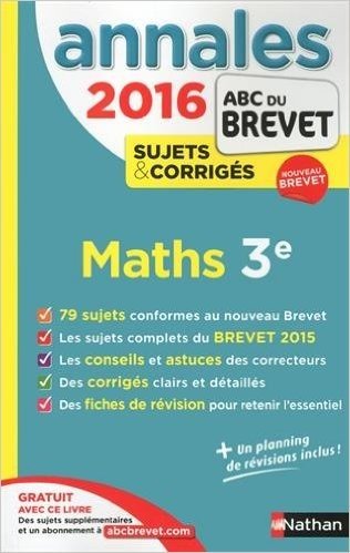 Télécharger Annales ABC du BREVET 2016 Maths 3e