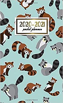 indir 2020-2021 Pocket Planner: 2 Year Pocket Monthly Organizer &amp; Calendar | Cute Two-Year (24 months) Agenda With Phone Book, Password Log and Notebook | Nifty Raccoon &amp; Red Panda Bear