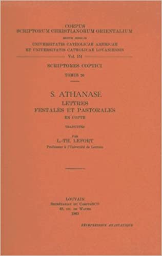S. Athanase. Lettres Festales Et Pastorales En Copte: V. (Corpus Scriptorum Christianorum Orientalium)