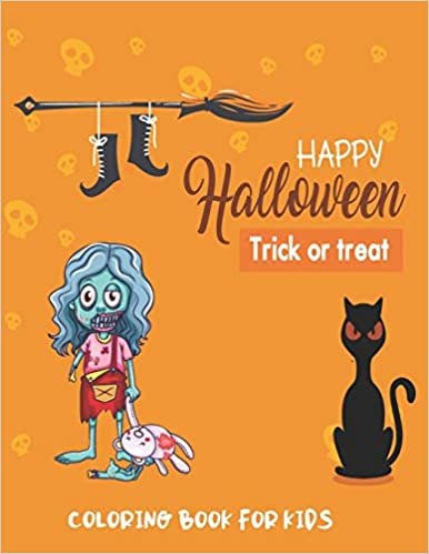 indir Happy Halloween Trick or Treat Coloring Book for Kids: Spookiest Holiday with Tremendous Assortment of Coloring pages with Halloween Character such as Tombstone, Unicorn, Dracula, Bat and many more.