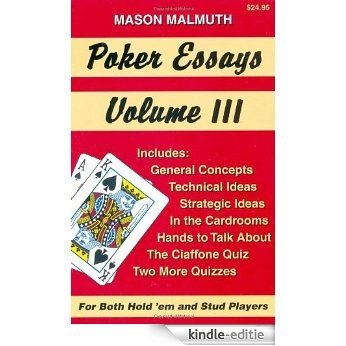 Poker Essays, Volume III: 3 [Kindle-editie]