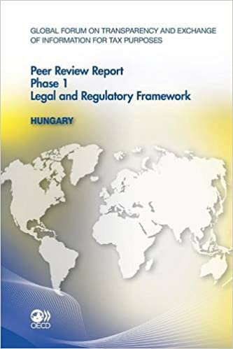 Global Forum on Transparency and Exchange of Information for Tax Purposes Peer Reviews: Hungary 2011:  Phase 1: Legal and Regulatory Framework (Economic surveys)