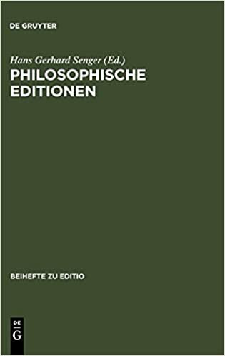 indir Philosophische Editionen (Beihefte Zu Editio)