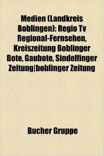 Medien (Landkreis Boblingen): Regio TV Regional-Fernsehen, Kreiszeitung Boblinger Bote, Gaubote, Sindelfinger Zeitung-Boblinger Zeitung